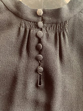 Load image into Gallery viewer, Vintage Black 40’s crepe frock