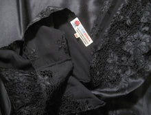 Load image into Gallery viewer, Black silk embroidered Gown