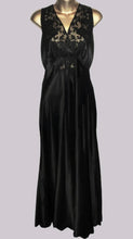 Load image into Gallery viewer, Black silk embroidered Gown