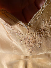 Load image into Gallery viewer, Exquisite peach silk embroidered night gown/ slip / dress
