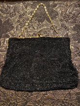 Load image into Gallery viewer, Vintage black beaded bag