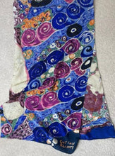 Load image into Gallery viewer, Klimt print silk scarf
