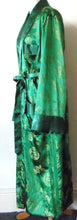 Load image into Gallery viewer, Emerald green vintage brocade XL robe
