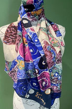 Load image into Gallery viewer, Klimt print silk scarf
