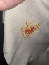 Load image into Gallery viewer, White raw silk embroidered dressing gown

