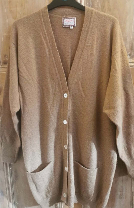 Camelhair boyfriend cardigan