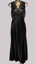 Load image into Gallery viewer, Black silk embroidered Gown
