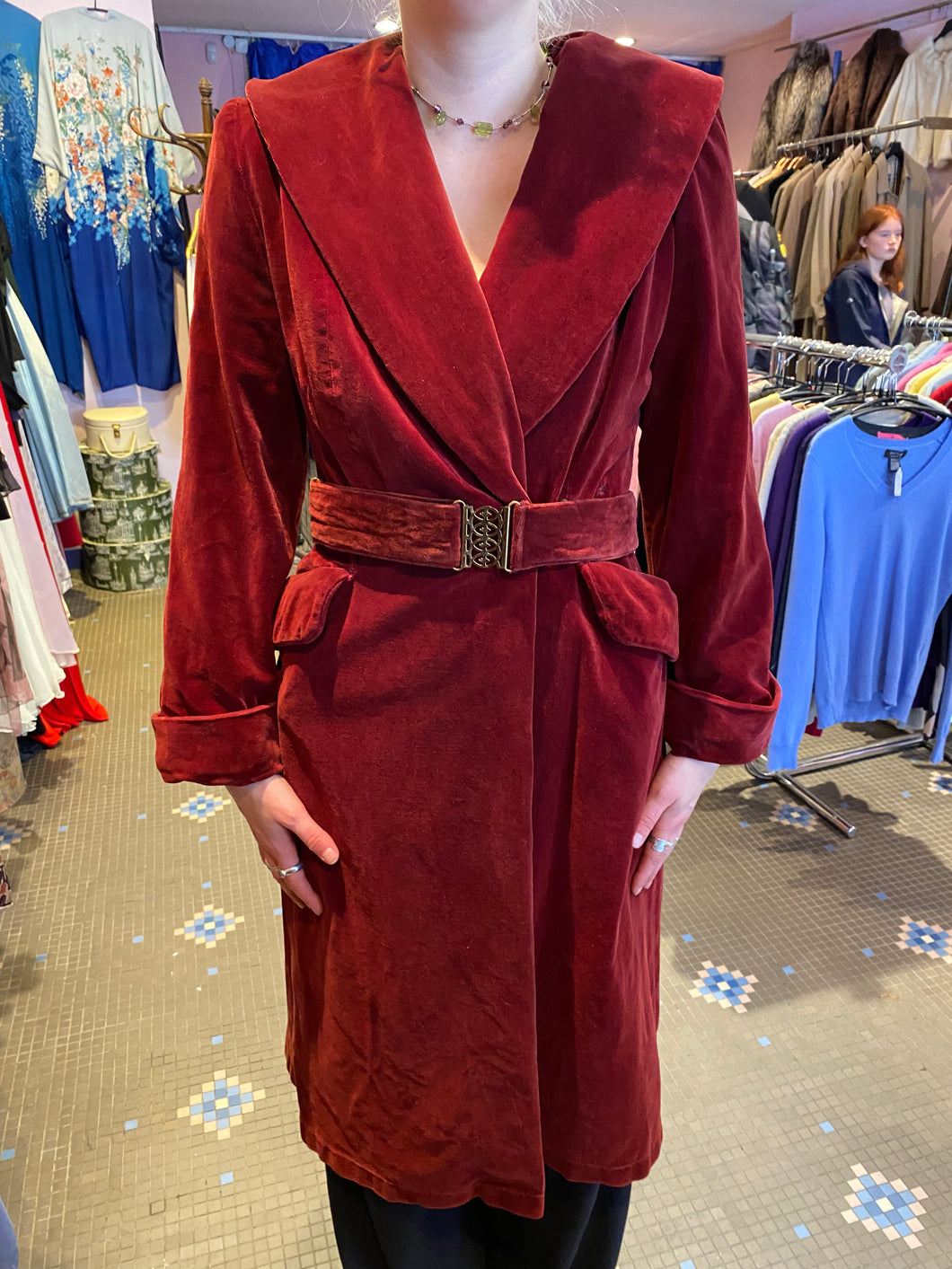 Velvet vintage coat