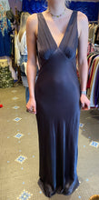 Load image into Gallery viewer, Grey satin Ghost bias cut gown
