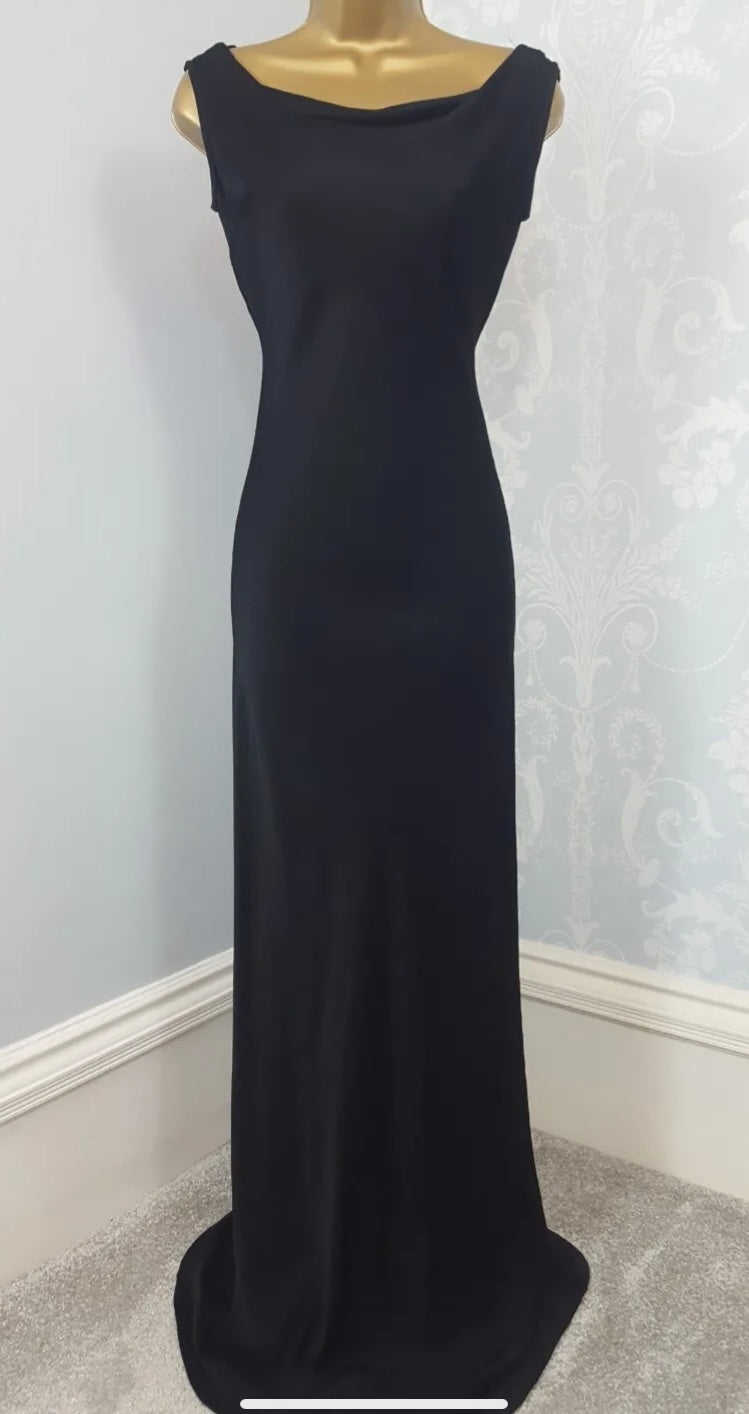 Ghost black low cowl backed gown