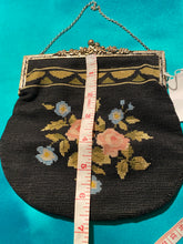 Load image into Gallery viewer, Tapestry vintage floral black bag
