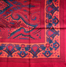 Load image into Gallery viewer, Paisley red silk unworn -
