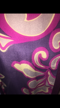 Load image into Gallery viewer, Deco purple silk pointed scarf
