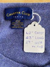 Load image into Gallery viewer, Charter Club lilac cashmere cardy
