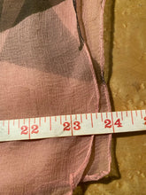 Load image into Gallery viewer, Art Deco pink georgette shawl.
