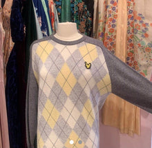 Load image into Gallery viewer, Lyle &amp; Scott wool vintage argyle sweater
