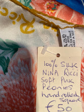 Load image into Gallery viewer, Nina Ricci silk hand rolled scarf
