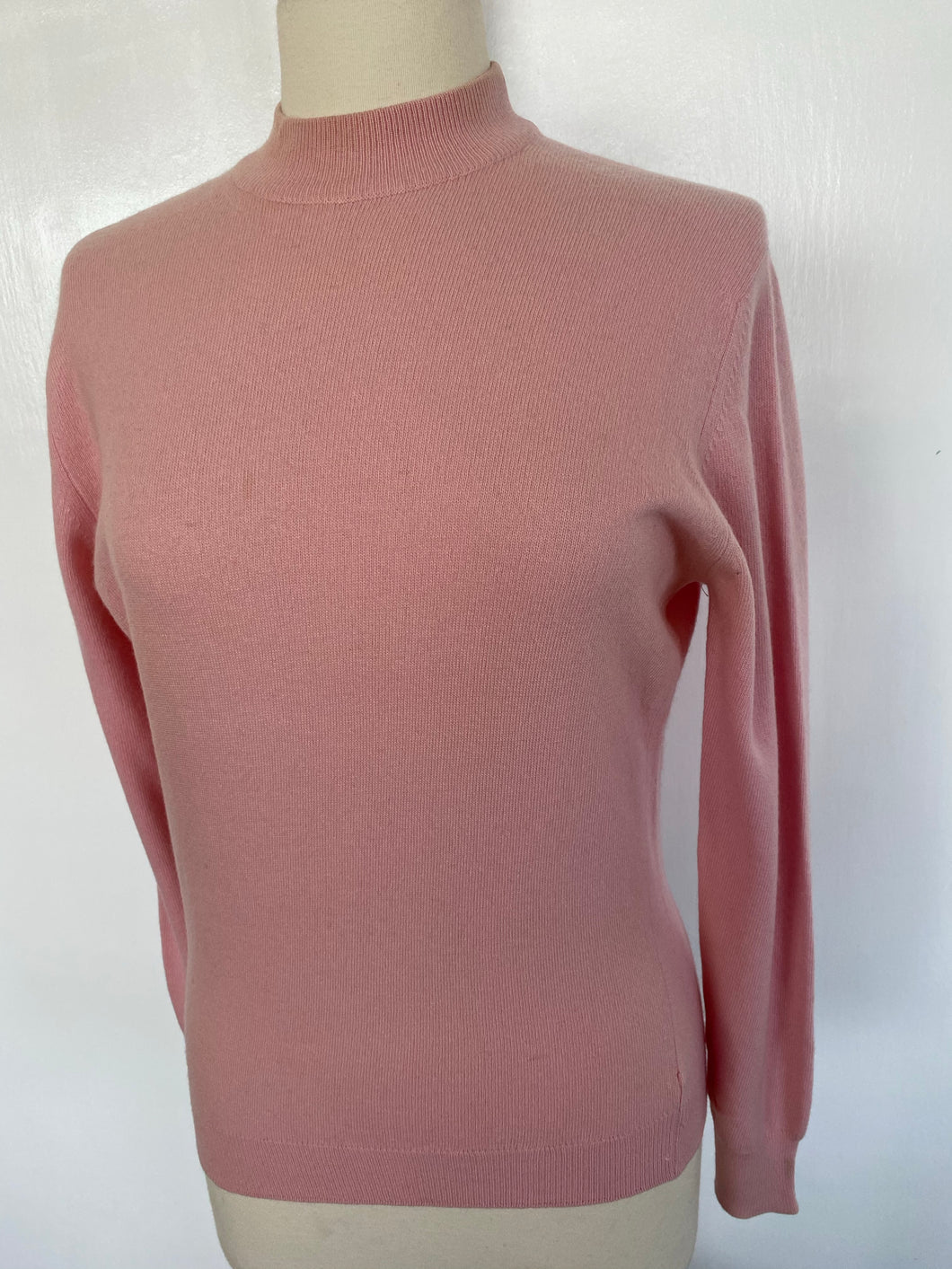 Pringle vintage pink mock polo neck