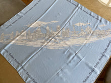 Load image into Gallery viewer, Blue Jacqmar silk 40’s London Tourist scarf
