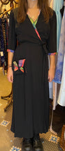 Load image into Gallery viewer, 40’s black taffetta edged gown
