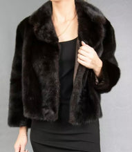 Load image into Gallery viewer, Dark brown mink bolero

