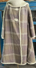 Load image into Gallery viewer, Reversible 50’s wool coat with scarf
