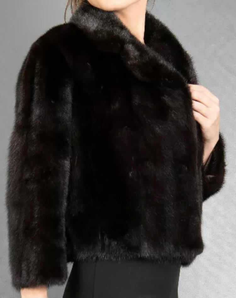 Dark brown mink bolero