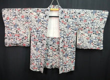 Load image into Gallery viewer, Japanese floral silk haori
