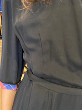 Load image into Gallery viewer, 40’s black taffetta edged gown
