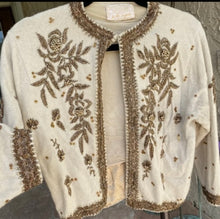 Load image into Gallery viewer, Beaded cream cardy

