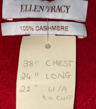 Load image into Gallery viewer, Ellen Tracey Red cashmere cardy.
