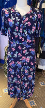 Load image into Gallery viewer, Navy floral 40’s print frock
