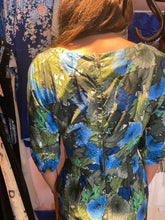 Load image into Gallery viewer, Ruched glazed cotton vintage dress
