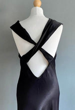 Load image into Gallery viewer, Ghost black bias cut gown
