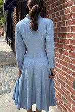 Load image into Gallery viewer, 40&#39;s brocade blue dress
