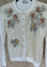 Load image into Gallery viewer, Sequin white vintage cardy
