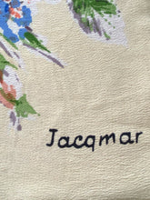 Load image into Gallery viewer, Crepe pale 40’s floral Jacqmar scarf

