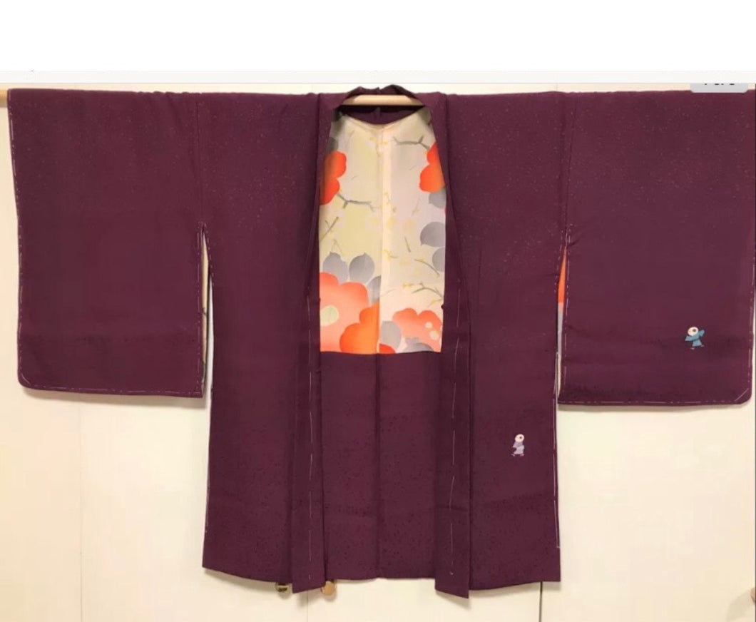 Reversible purple kimono jacket