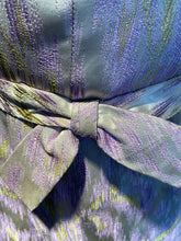 Load image into Gallery viewer, Brocade lilac and lime  60&#39;s gown
