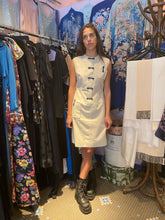 Load image into Gallery viewer, Chinese inspired white toggled dress
