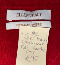 Load image into Gallery viewer, Ellen Tracey Red cashmere cardy.

