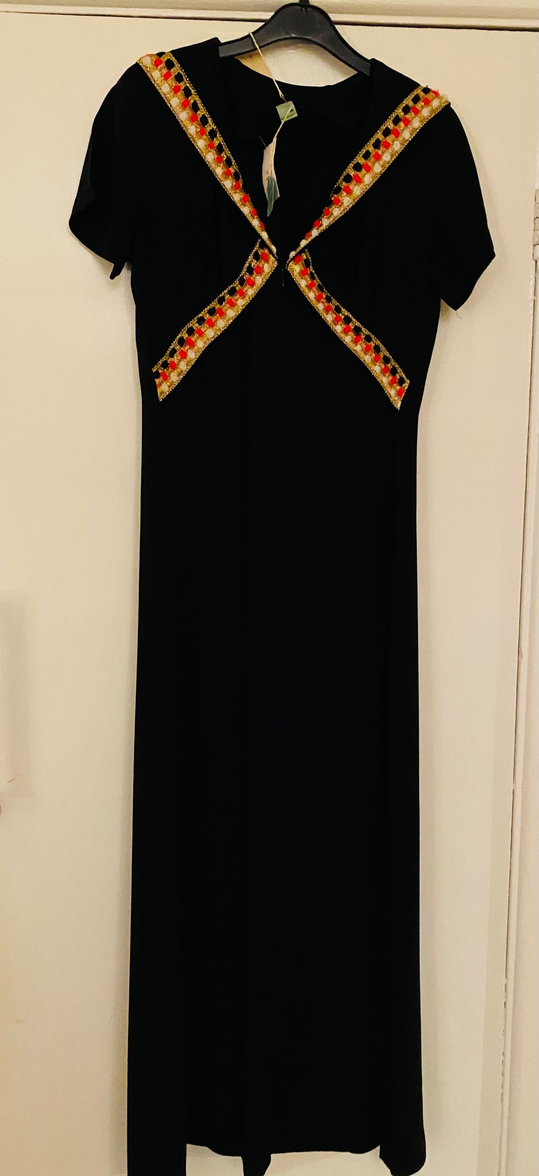 1970's deadstock long crepe dress