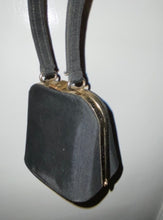 Load image into Gallery viewer, Small cordé black handbag
