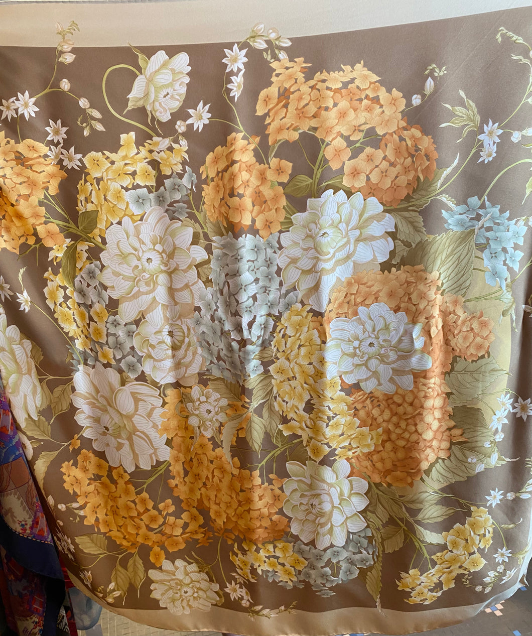 Salvatore Ferrigamo large silk scarf