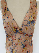 Load image into Gallery viewer, Silk peach floral nighty
