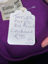 Load image into Gallery viewer, Tatler 80&#39;purple cashmere

