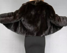 Load image into Gallery viewer, Dark brown mink bolero
