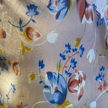 Load image into Gallery viewer, Silk peach floral nighty
