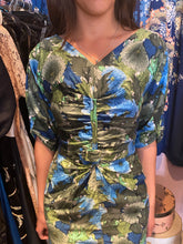 Load image into Gallery viewer, Ruched glazed cotton vintage dress
