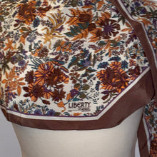 Load image into Gallery viewer, Vintage Liberty Floral silk pointed scarf
